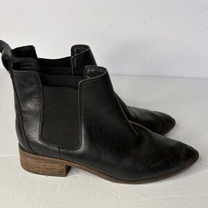 Lucky Brand Lufti Chelsea Black Leather Ankle Boot